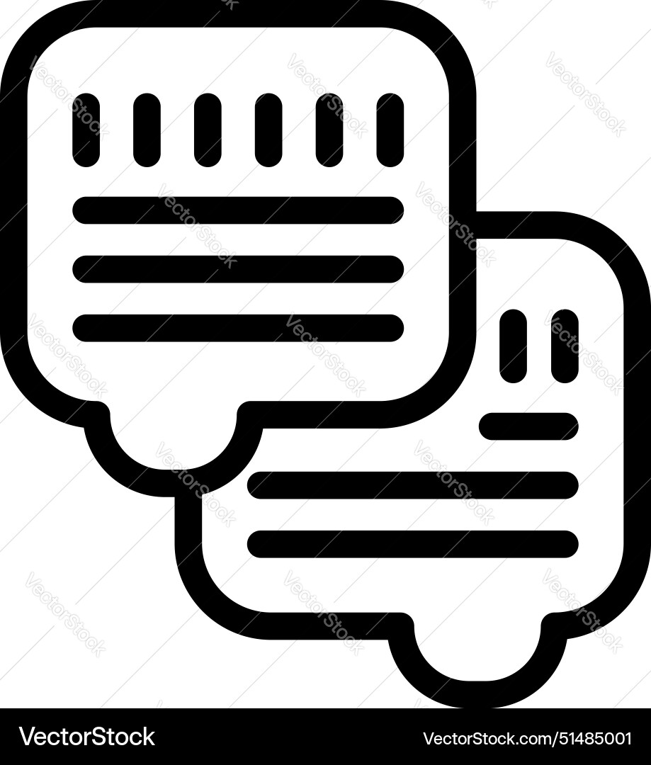 Chat bubble icons with text lines Chat bubble icons with text lines vector image