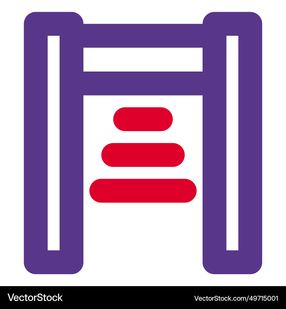 Device detecting metal objects for safety Vector Image