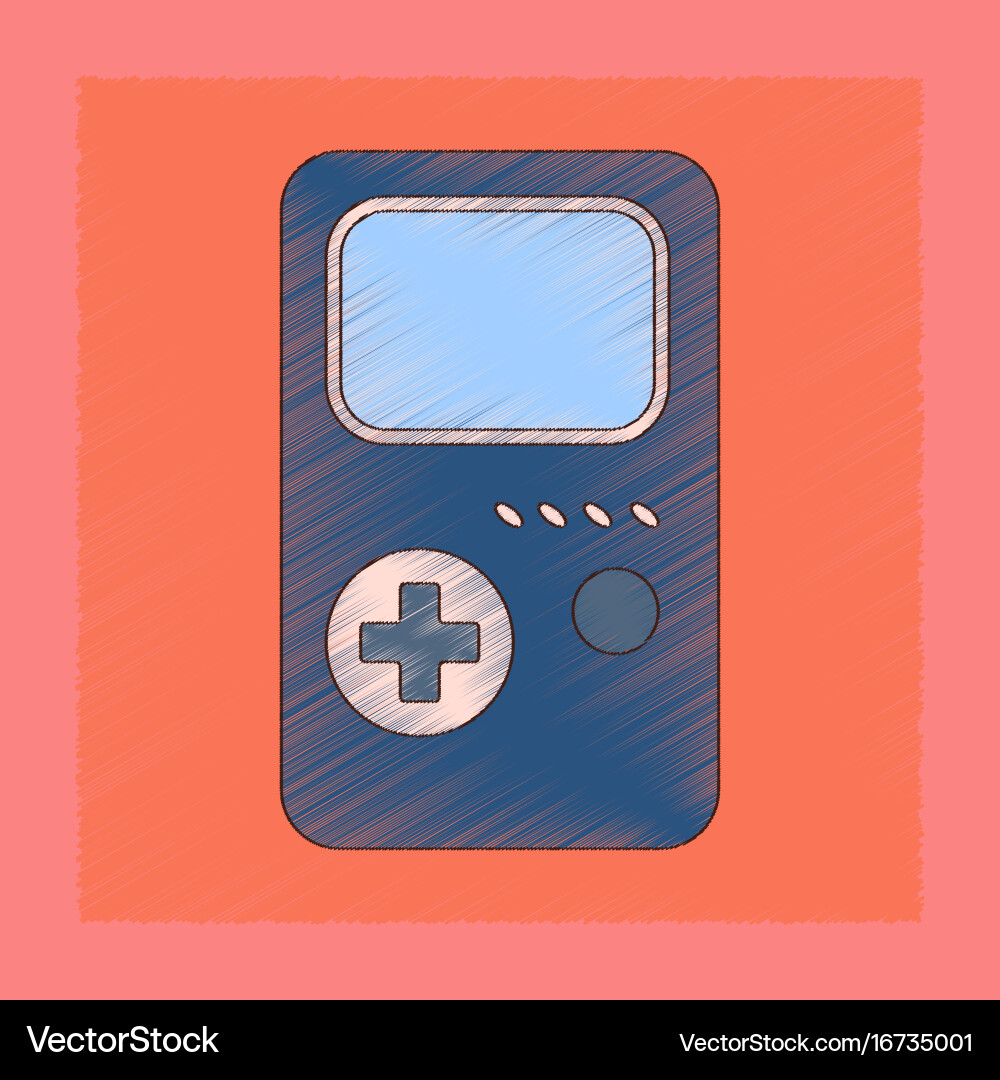 Flat shading style icon game console vector image