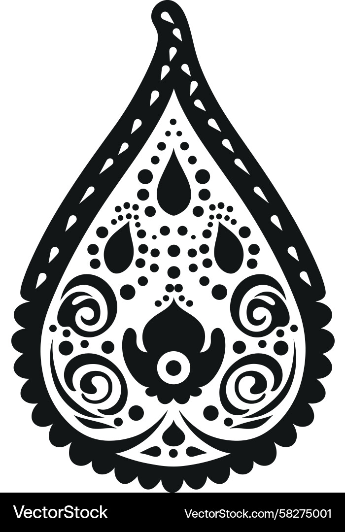 Intricate Teardrop Pattern Vector Image