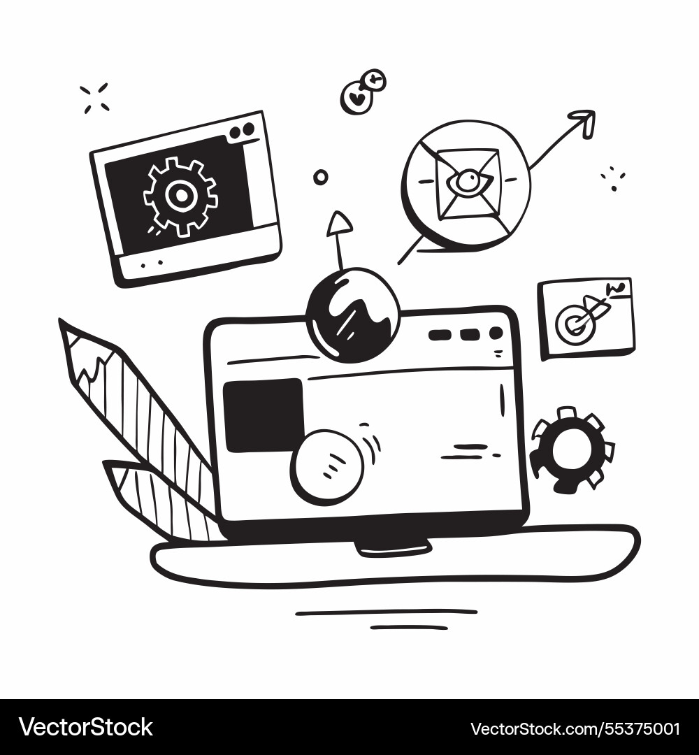 Laptop with holographic ai qa and quality Vector Image