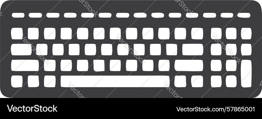 Minimalist keyboard layout outline design Vector Image