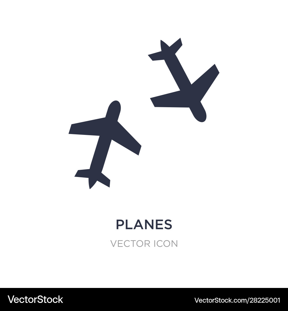 Planes icon on white background simple element Vector Image
