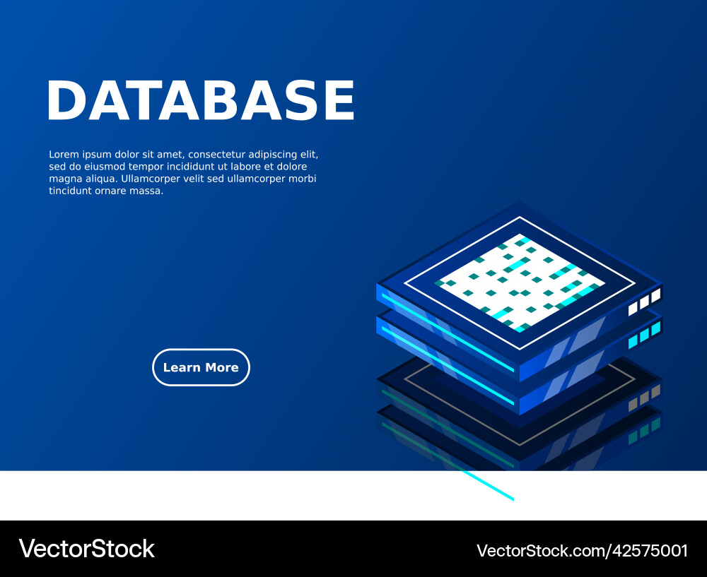 Set of server room icons data center and database Set of server room icons data center and database vector image