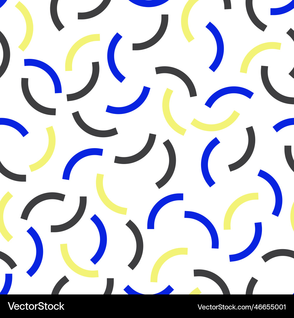 Sharp curve stroke memphis seamless pattern Sharp curve stroke memphis seamless pattern vector image