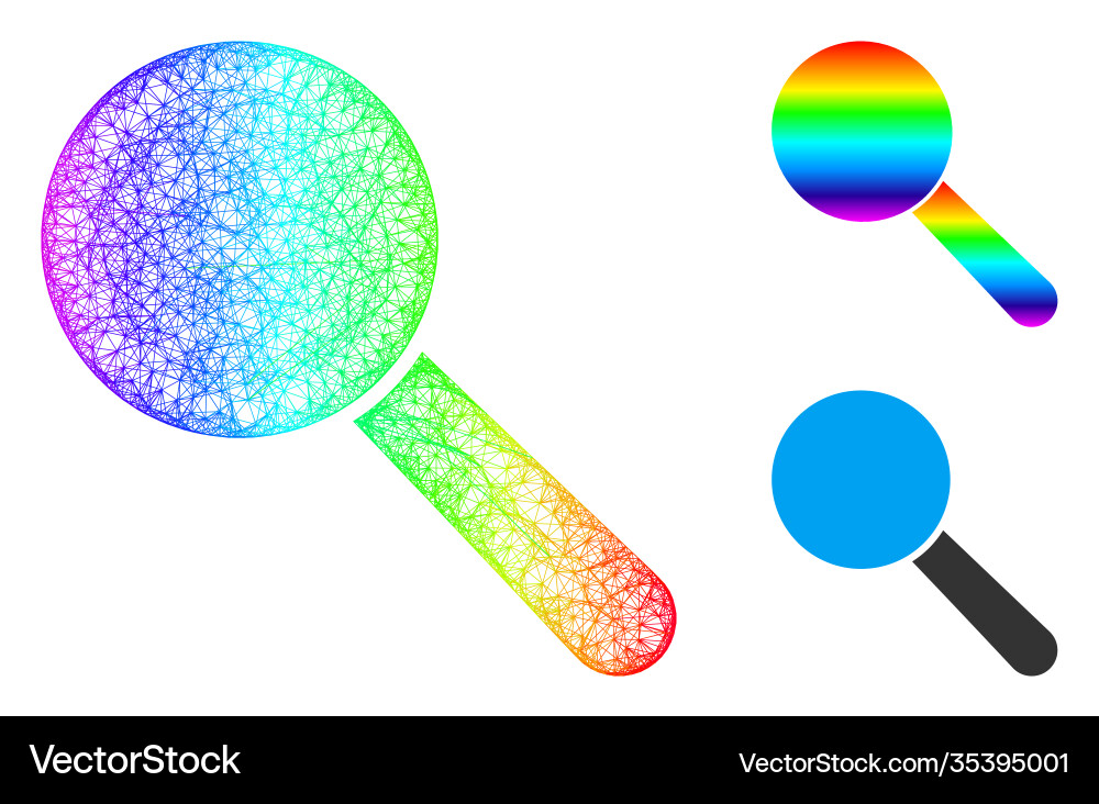 Spectrum linear gradient search tool icon Spectrum linear gradient search tool icon Vector Image