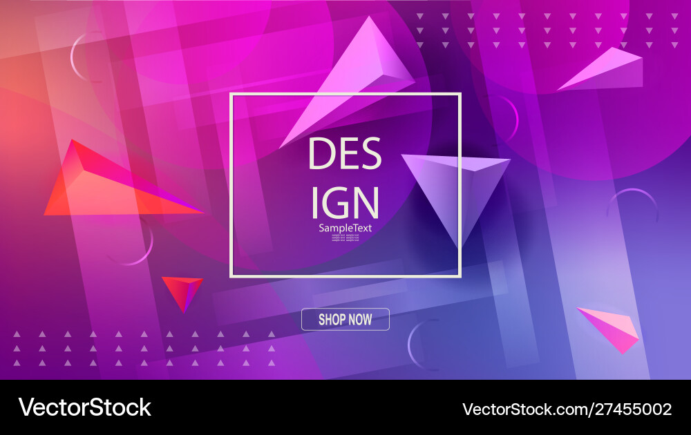 Abstract elegant violet color design with a set vector image