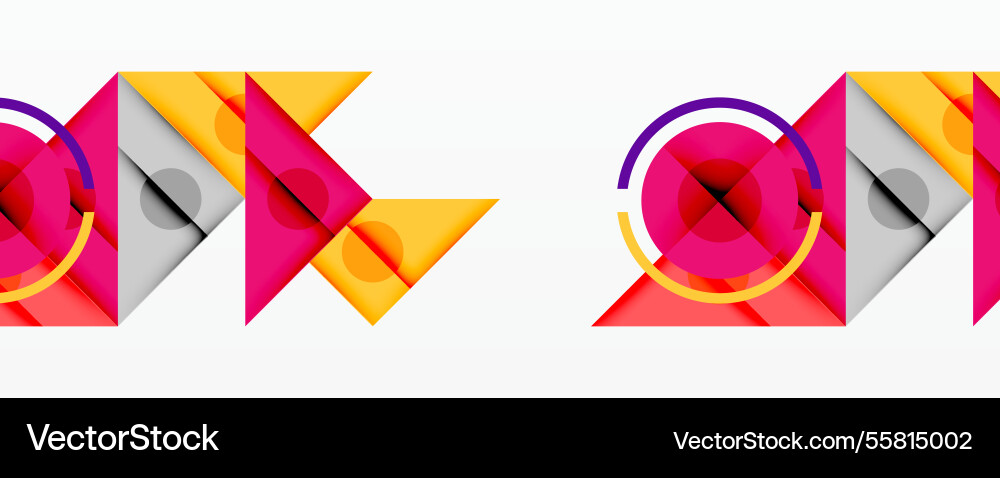 Abstract geometric composition with overlapping Vector Image