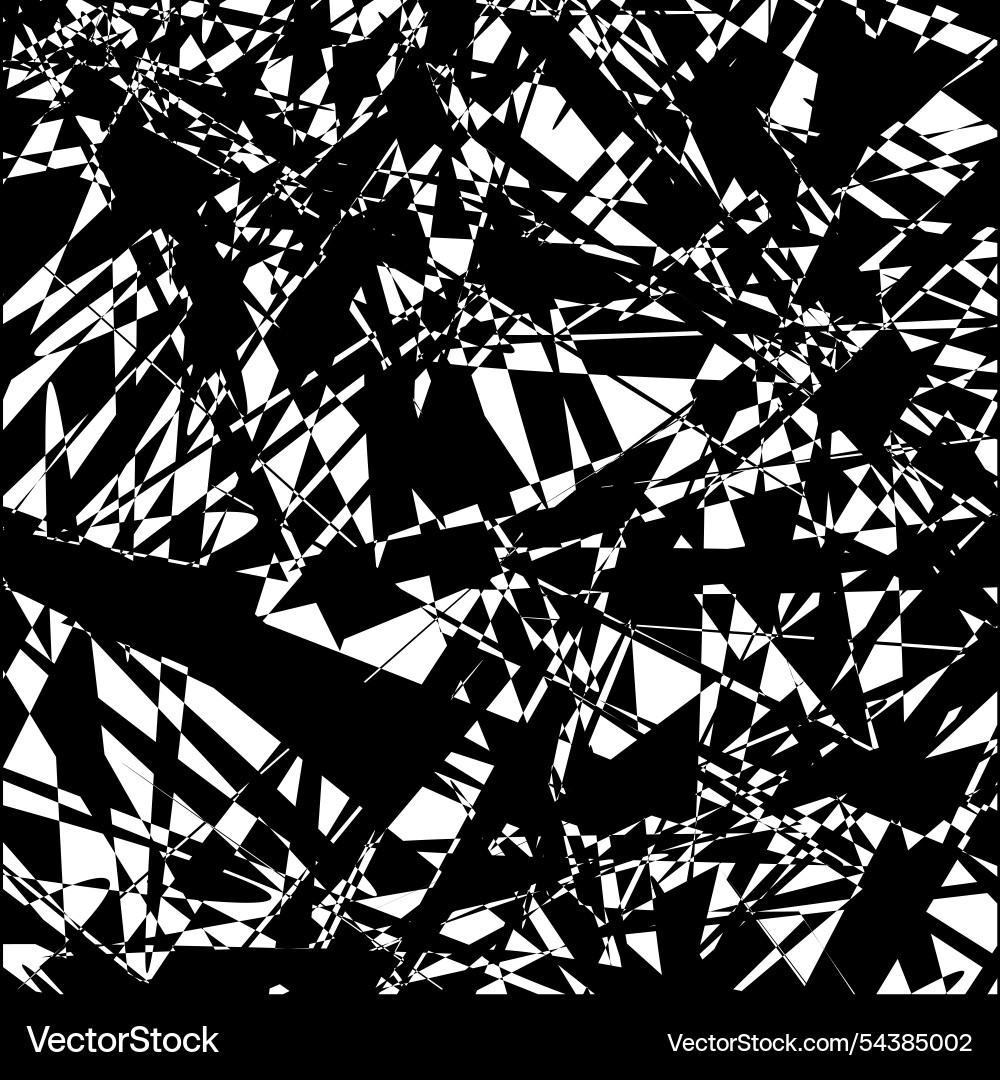 Abstract geometric fragmentation pattern vector image