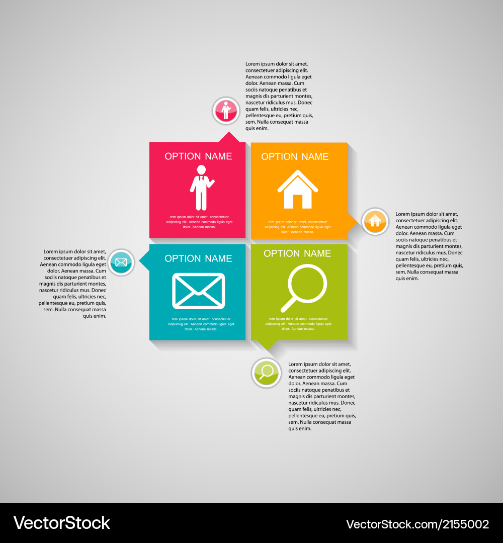 Business Data Visualization Template Vector Image