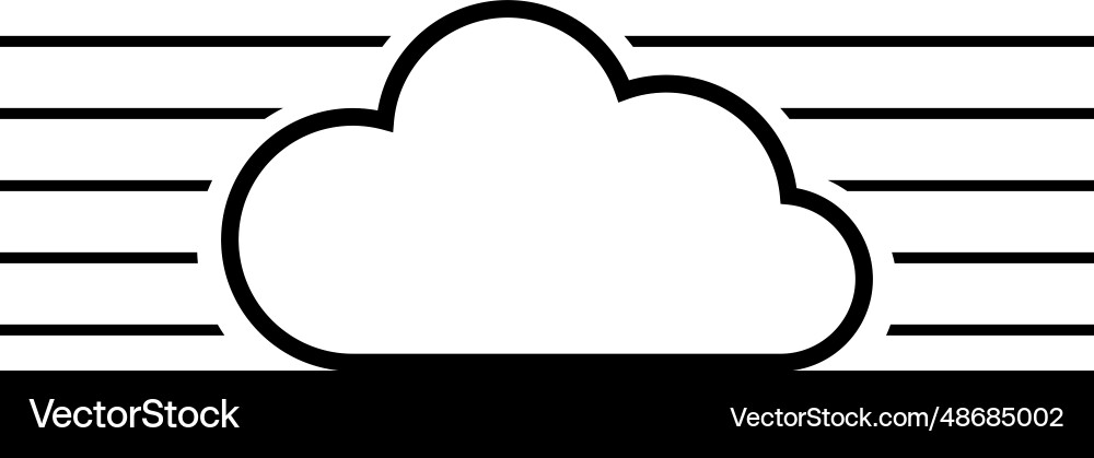 Cloud cloudy template create logo data Vector Image