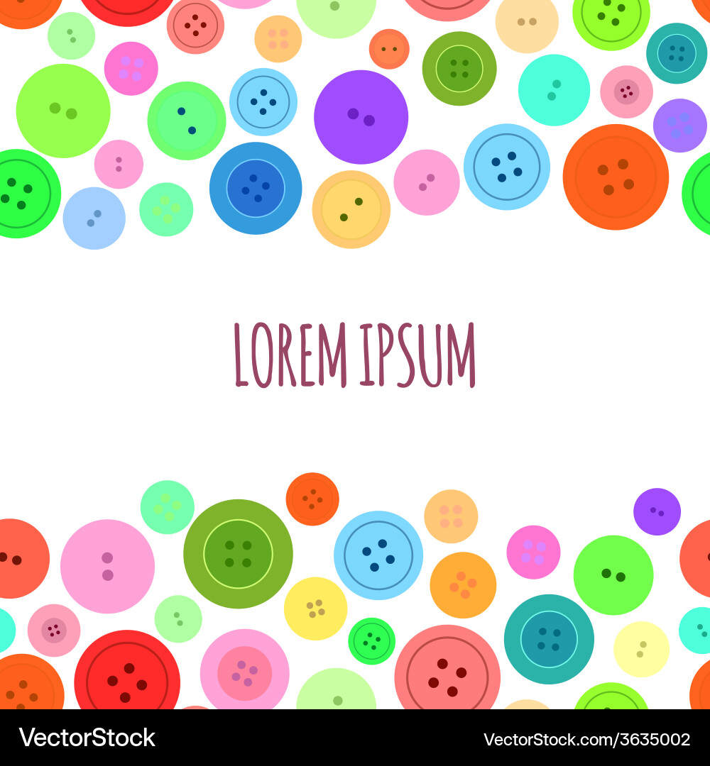 Colorful Button Seamless Pattern vector image
