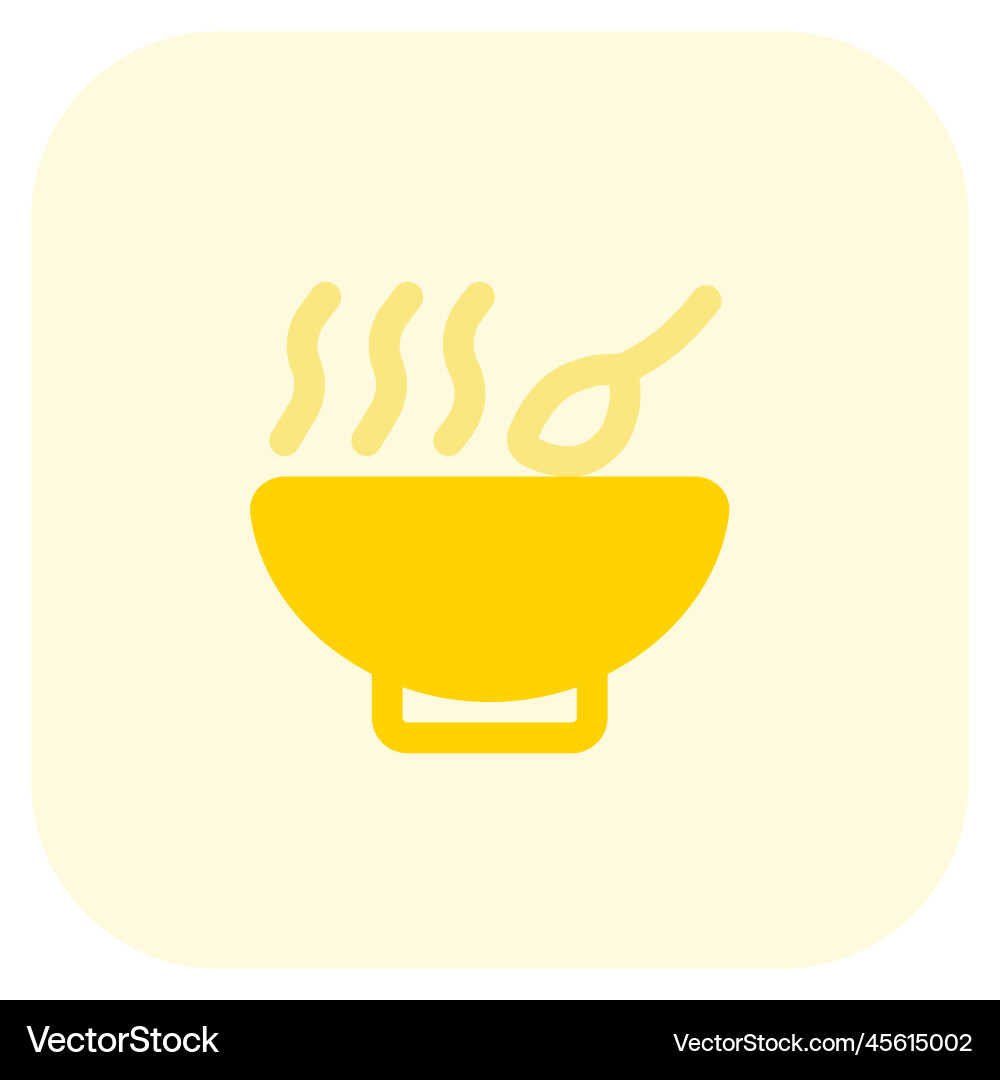 Delicious Hot Soup in Bowl Vector Image