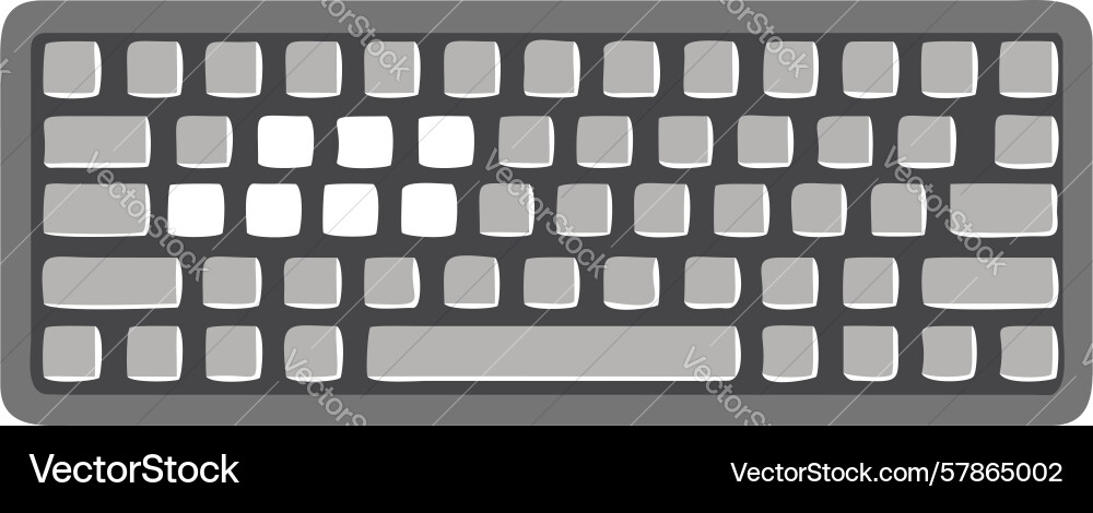 Detailed computer keyboard peripherals design Vector Image