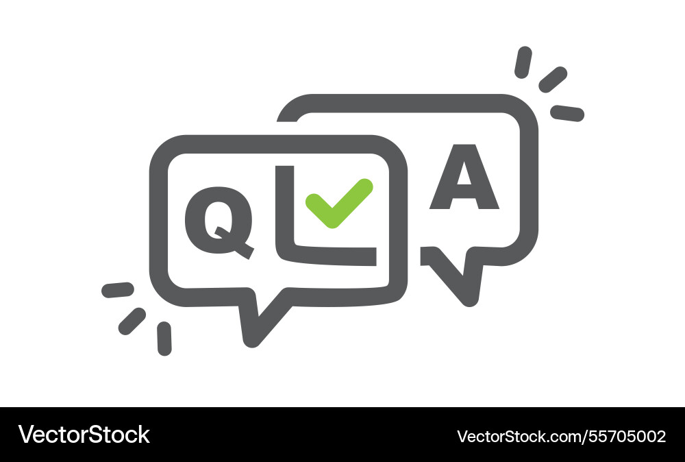 Faq q and a questions answers icon vector image