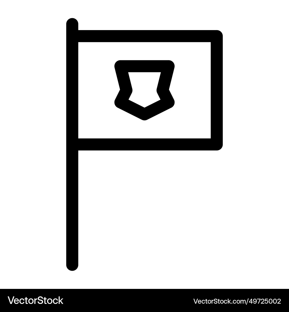 Flag at fire station representing unity vector image