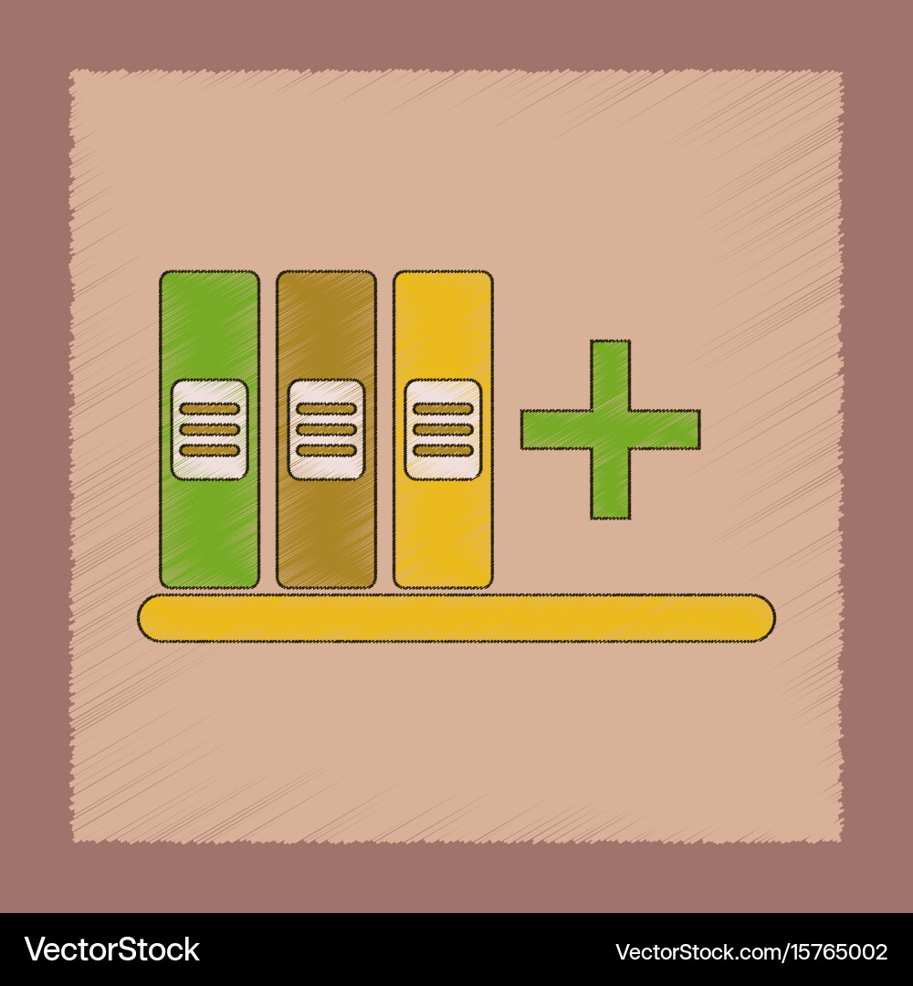 Flat shading style icon shelf folder vector image