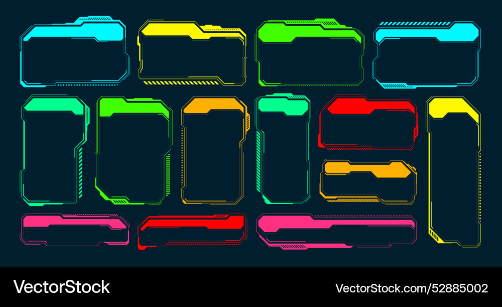 Futuristic hud or ui elements sci-fi user Futuristic hud or ui elements sci-fi user vector image