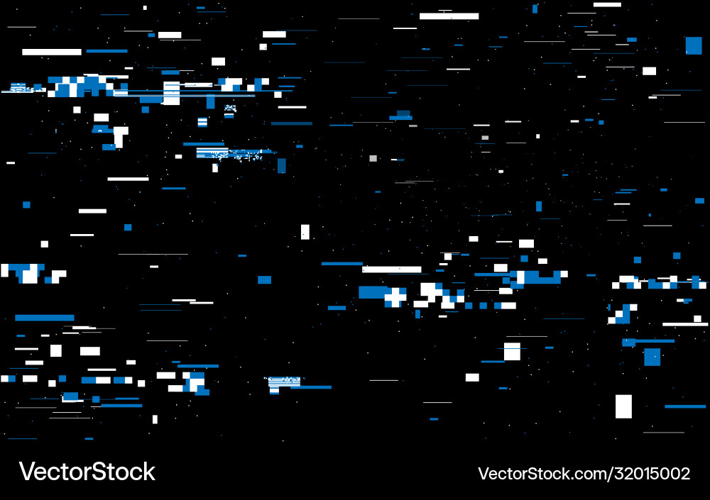 Glitch background distorted horizontal lines Vector Image