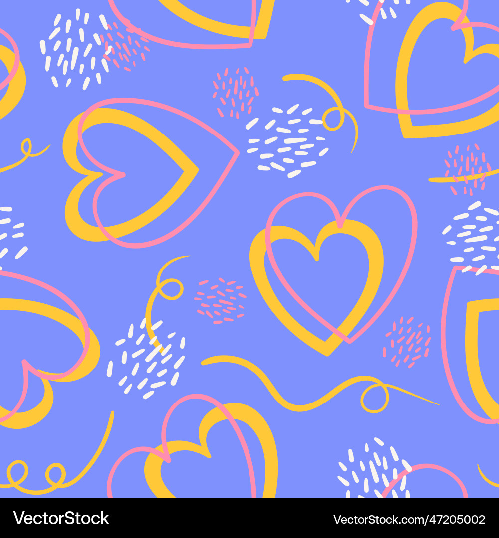 Modern abstract seamless pattern with heart Modern abstract seamless pattern with heart Vector Image