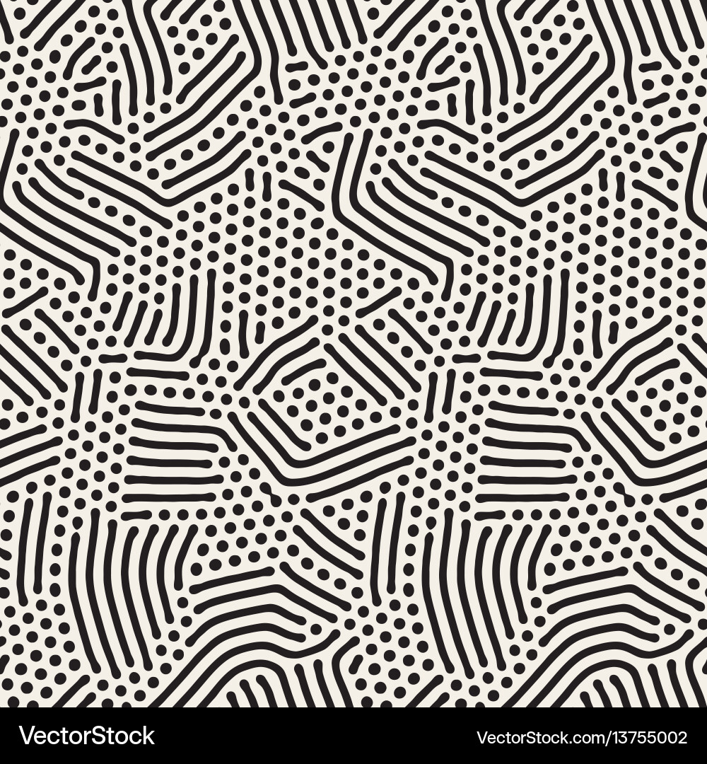 Organic Rounded Line Pattern vector image