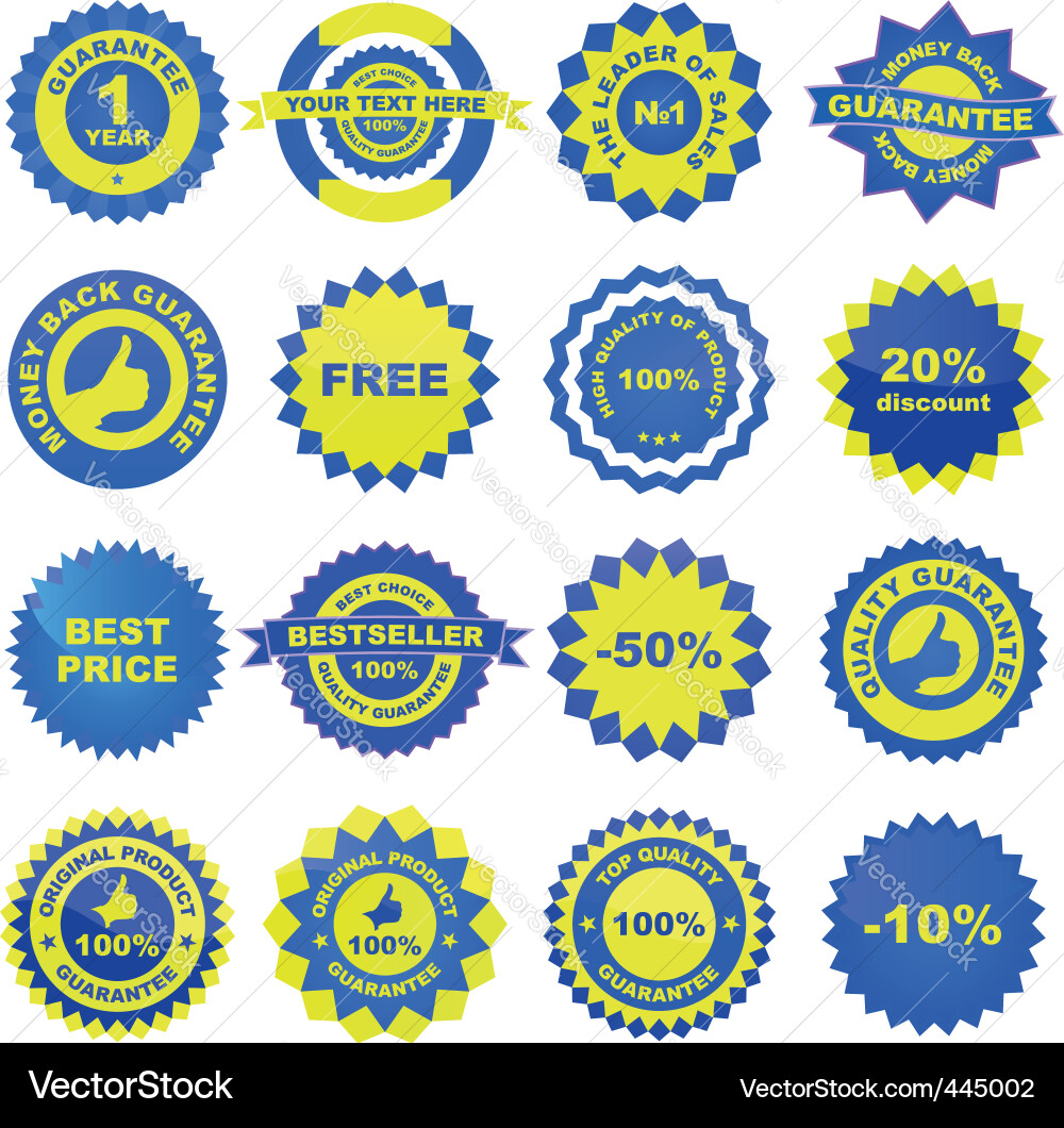 Sale & Promotion Signs Vector Image