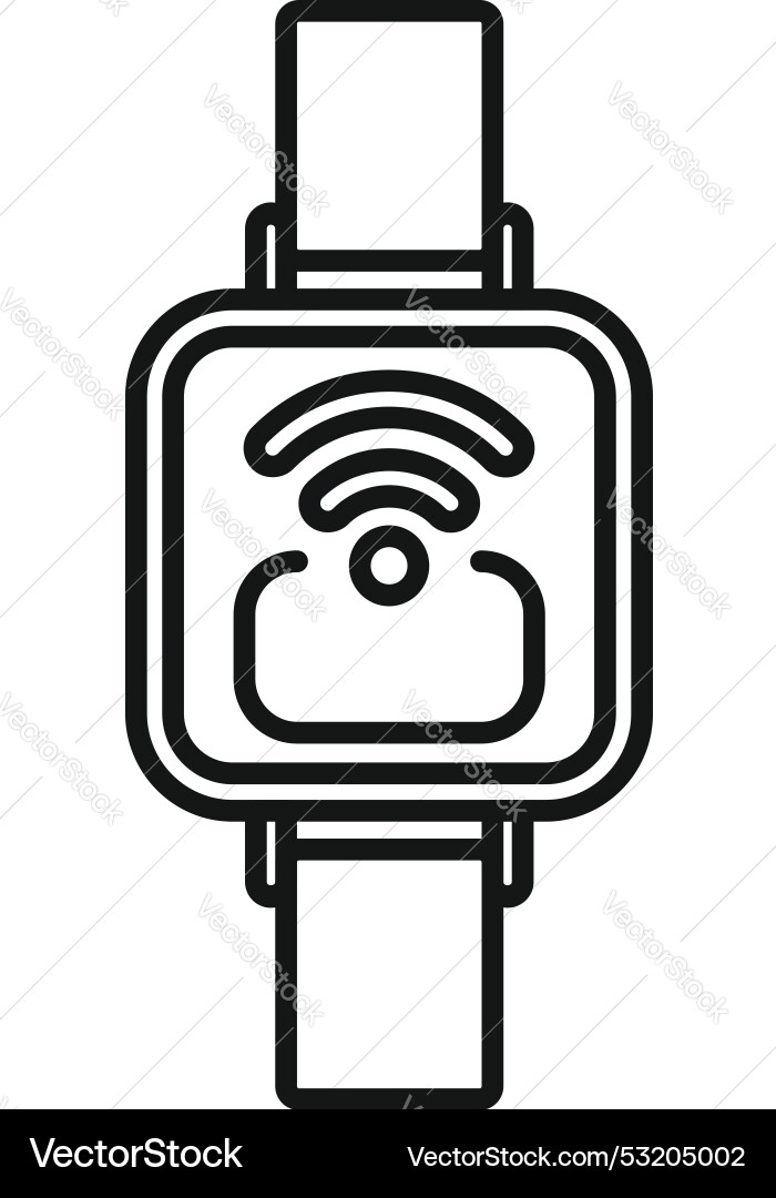 Smartwatch is displaying a wireless network Smartwatch is displaying a wireless network vector image