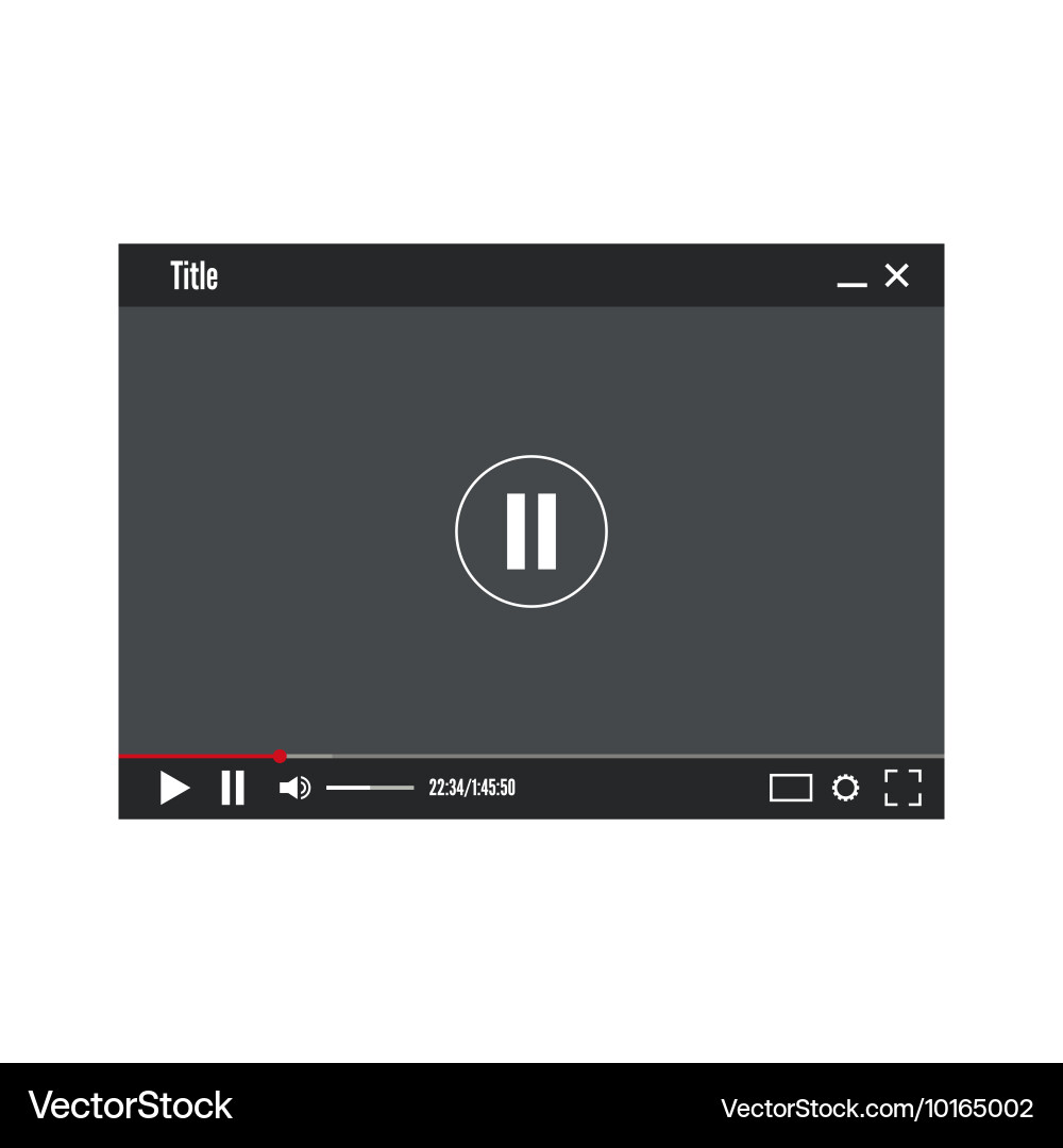 Video player for web vector image