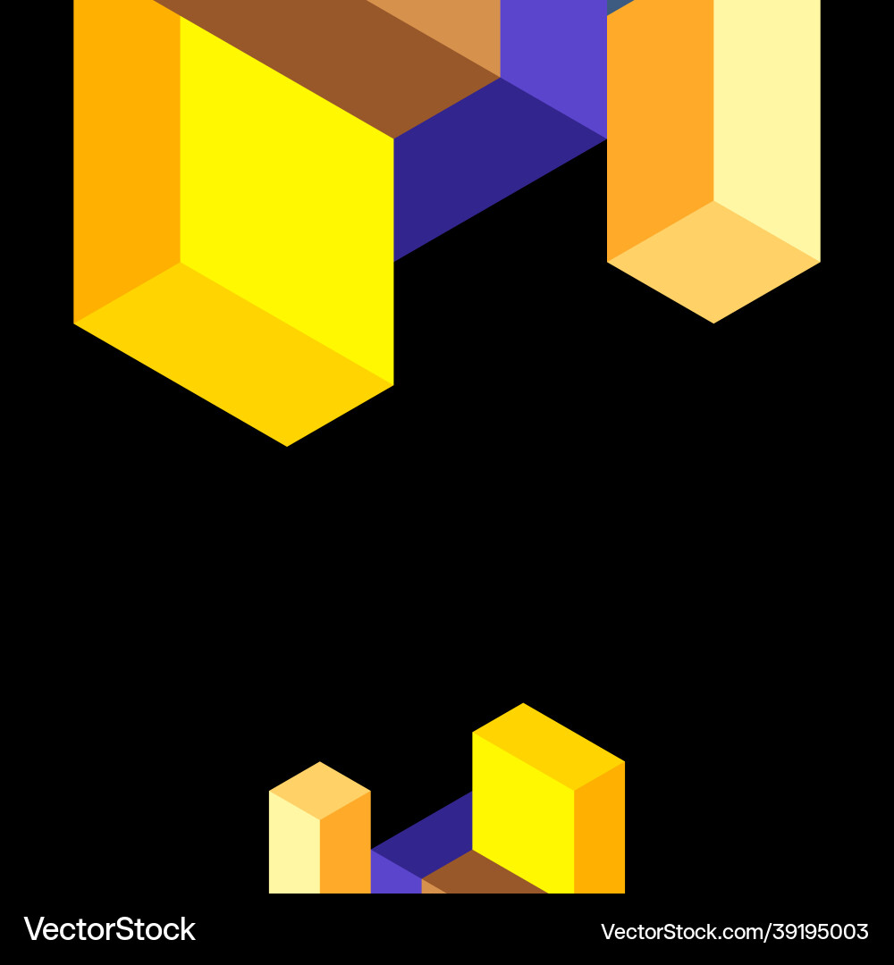 Abstract background 3d cubes cubic elements vector image
