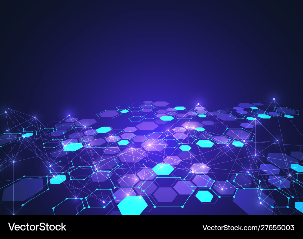 Abstract hexagonal molecular structures Abstract hexagonal molecular structures vector image