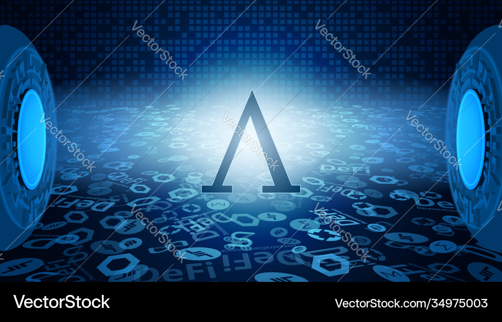 Ampleforth ampl token symbol defi system Ampleforth ampl token symbol defi system vector image