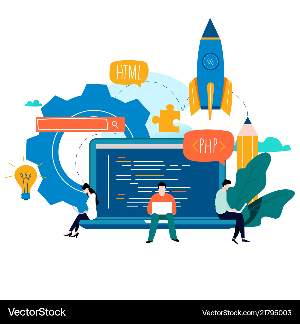 Application Development Coding vector image