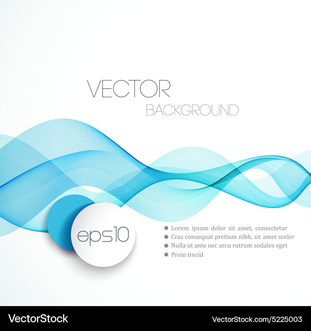 Blue Wave Stream Abstract Header vector image