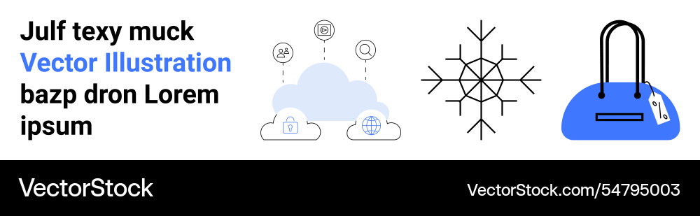 Cloud computing technology concepts and winter Cloud computing technology concepts and winter Vector Image