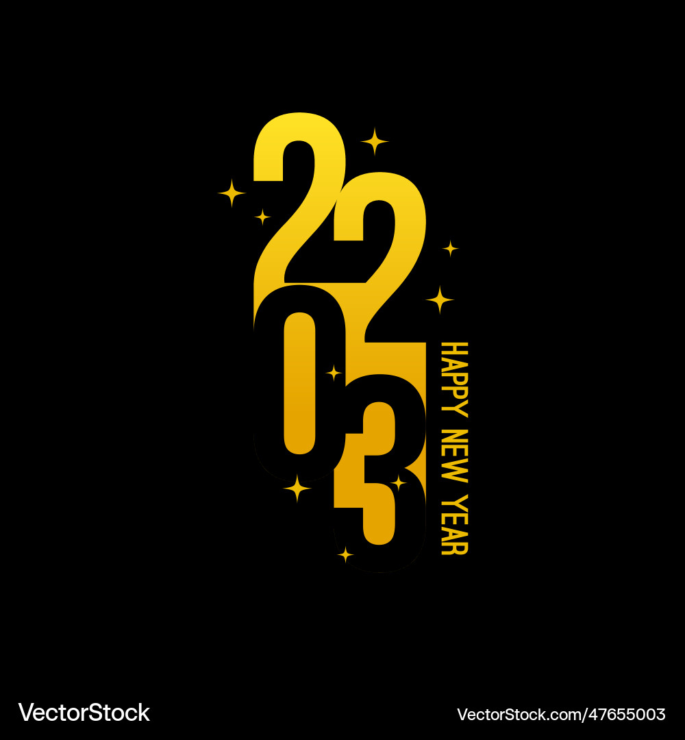 Creative happy new year Creative happy new year vector image