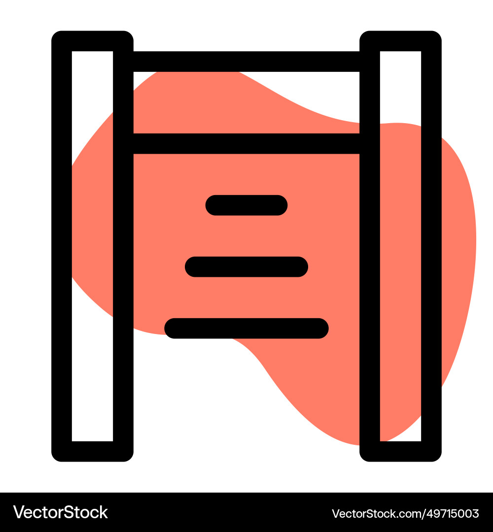 Device detecting metal objects for safety Vector Image