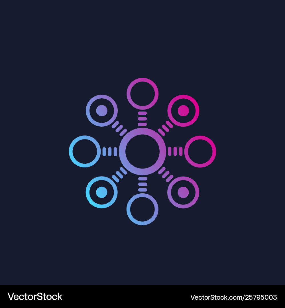 Distributed Network Icon vector image