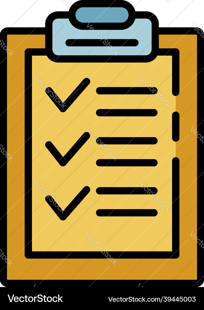 Export check sheet icon color outline Export check sheet icon color outline Vector Image