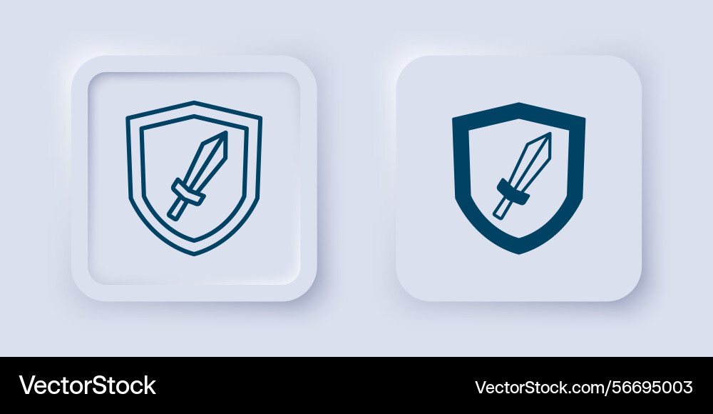 Filled and outline sword for game icon isolated Filled and outline sword for game icon isolated vector image