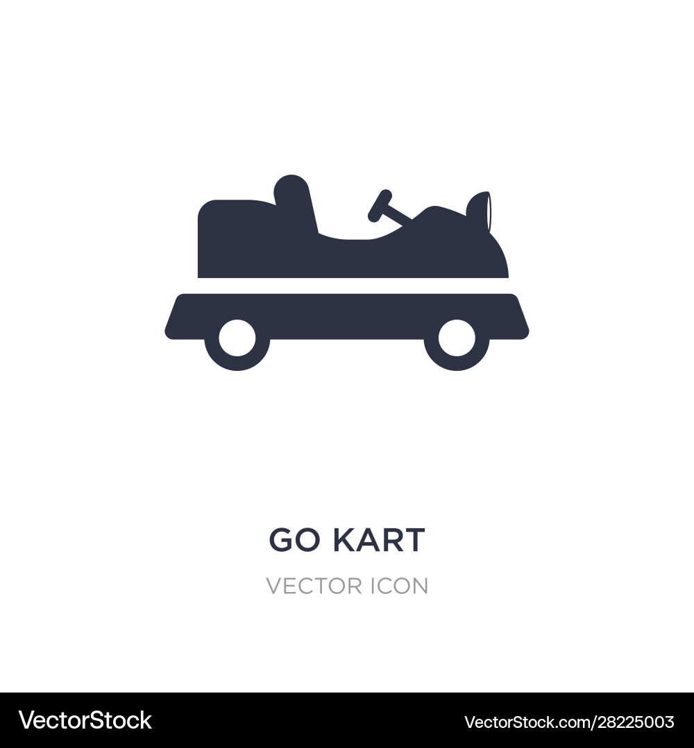 Go kart icon on white background simple element Vector Image