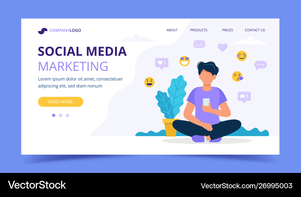Man with a smartphone and different social icons Man with a smartphone and different social icons vector image