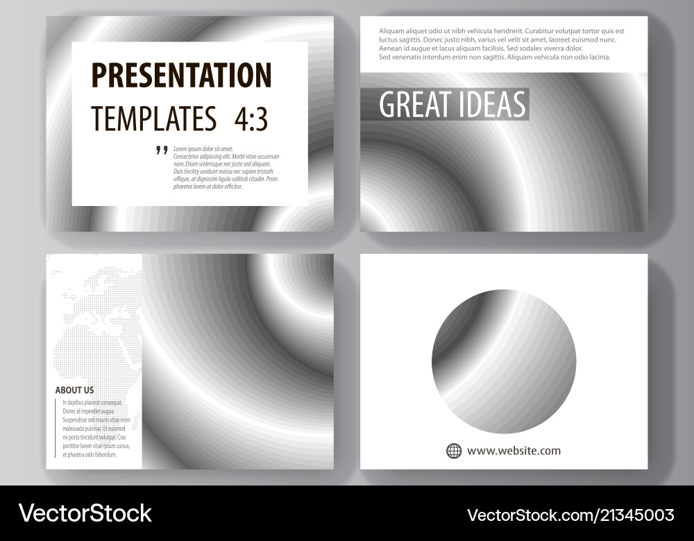 Set of business templates for presentation slides Vector Image