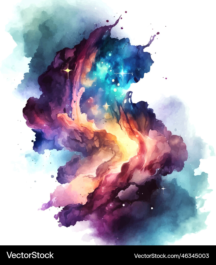 Space dark blue background with stars and clouds Space dark blue background with stars and clouds vector image