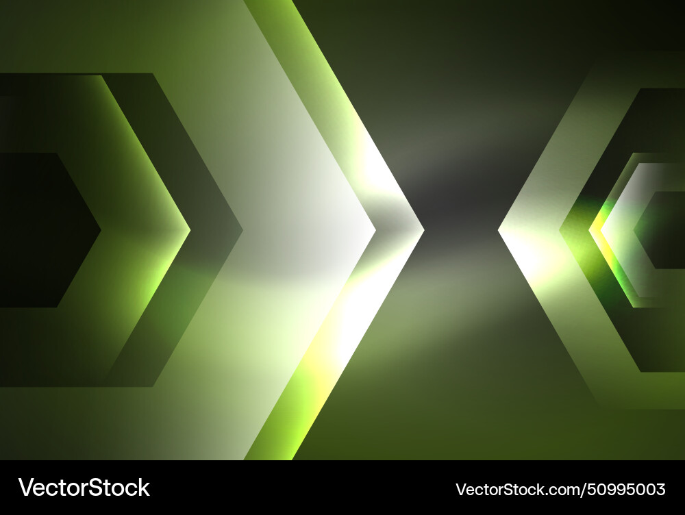 Symmetrical design with glowing arrows on a dark Symmetrical design with glowing arrows on a dark vector image