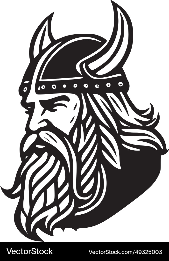 Viking Warrior Portrait Vector Image