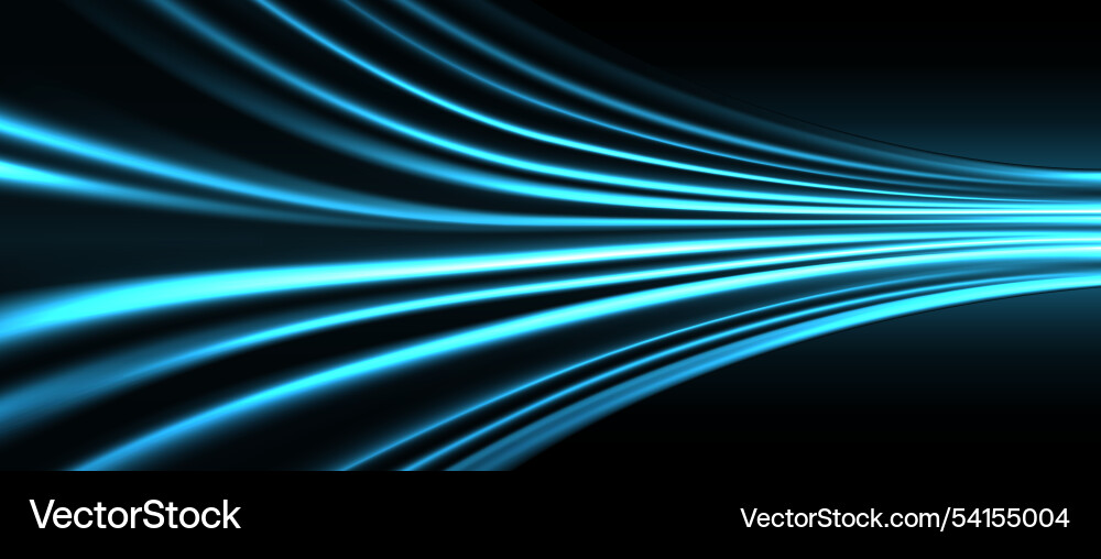Abstract blue light fast speed motion curve Vector Image