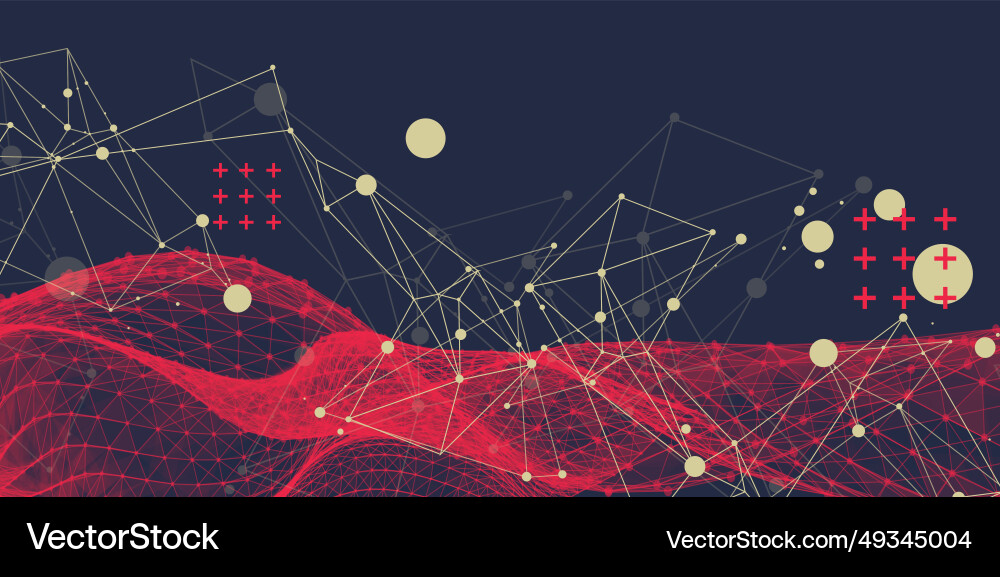 Abstract wave is made in a frame style template Vector Image