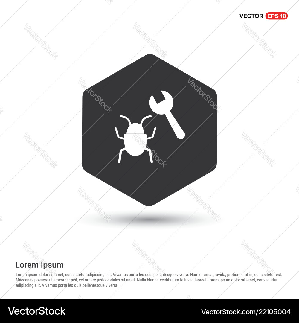Bug fixing icon vector image