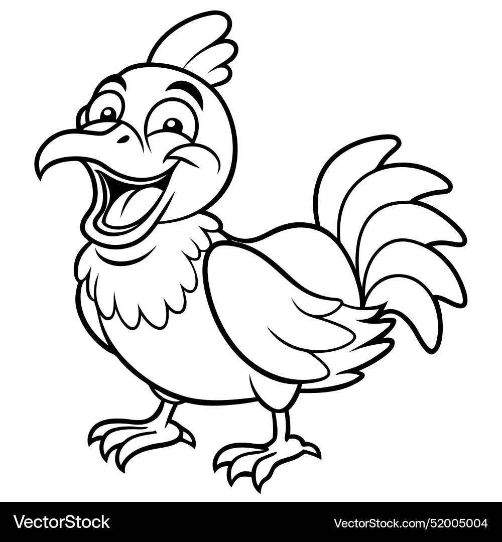 Dorking Chicken Laughs Icon Royalty Free Vector Image