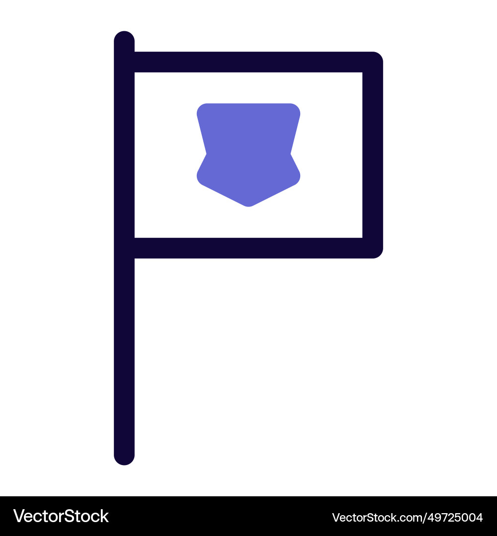 Flag at fire station representing unity vector image